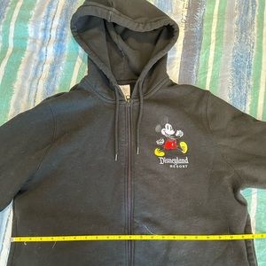 Disneyland Resort USA Black Cotton Mickey Mouse Full Zip Hoodie Extra Large